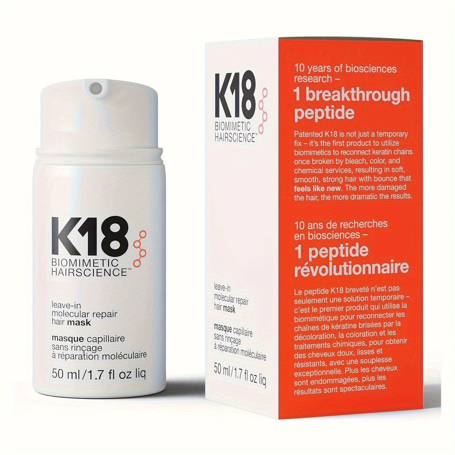 K18 Biomimetic Hairscience Leave-In Molecular Repair Hair Mask